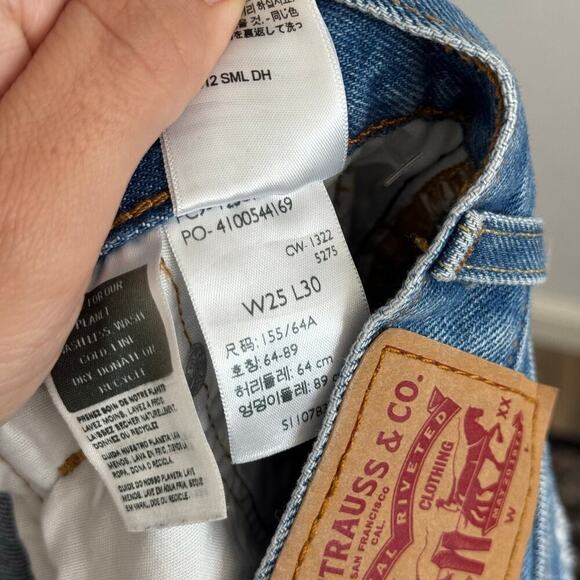 Levi's 501 Original High-Rise Straight Denim Jeans Oxnard Athens Crown Blue 25 - Picture 12 of 12